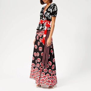 Diane von Furstenberg Kimono Wrap Top & Skirt Set – Size 6
